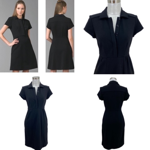 DIANE von FURSTENBERG Wool blend Bund Dress with pockets in black Size 2 - Picture 9 of 16